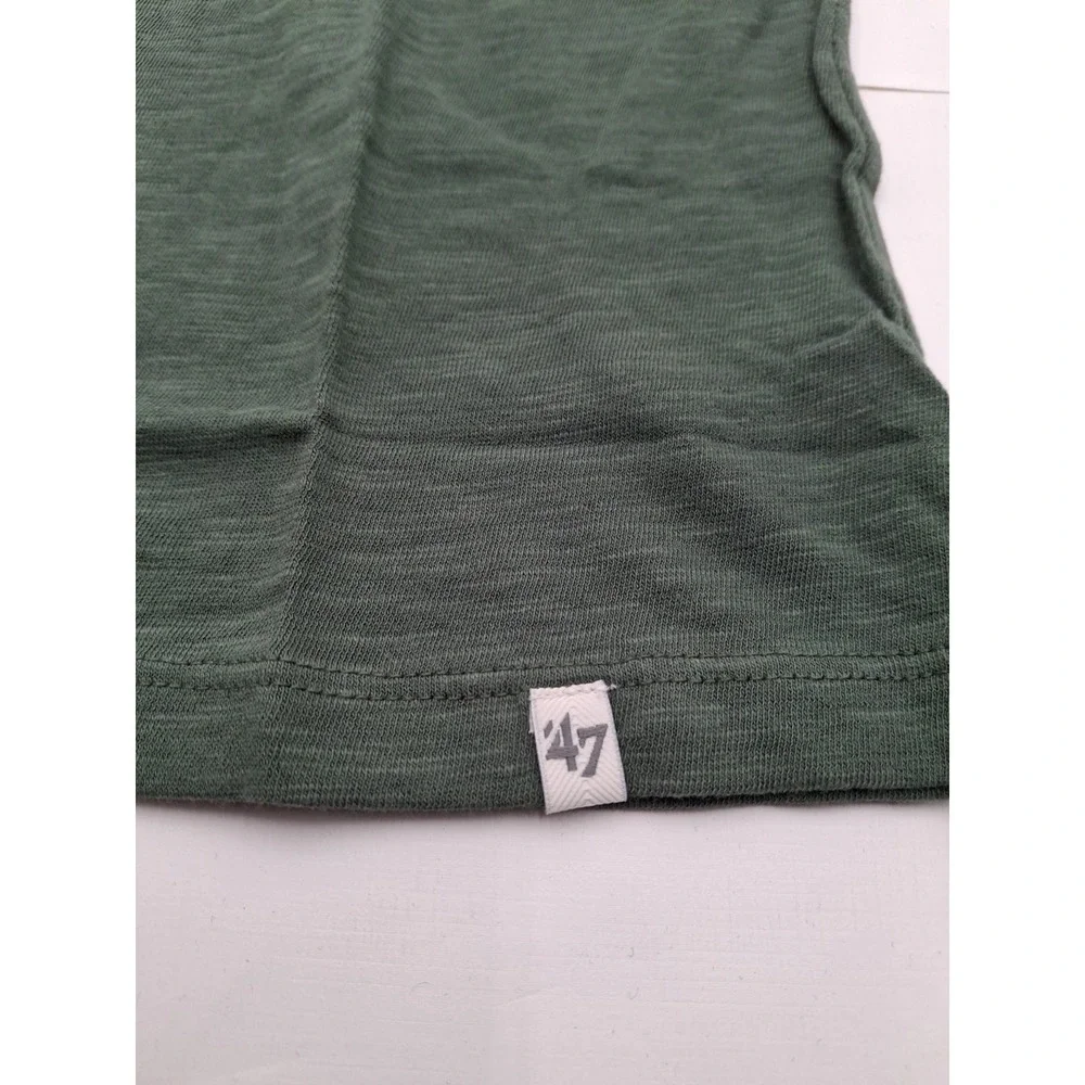 New York Jets '47 Brand Bottle Green Block Logo Soft Cotton Scrum Shirt, S, NWT